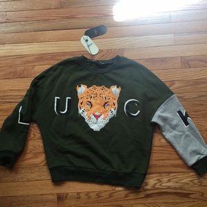 Gucci like athletic crew neck